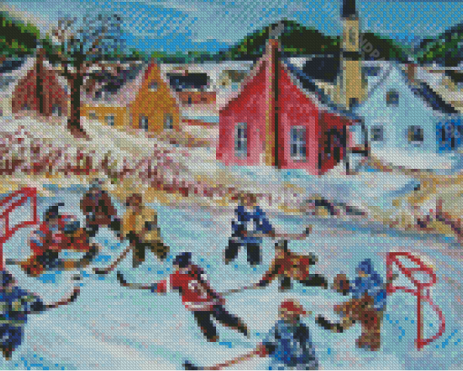 Aesthetic Pond Hockey Diamond Paintings