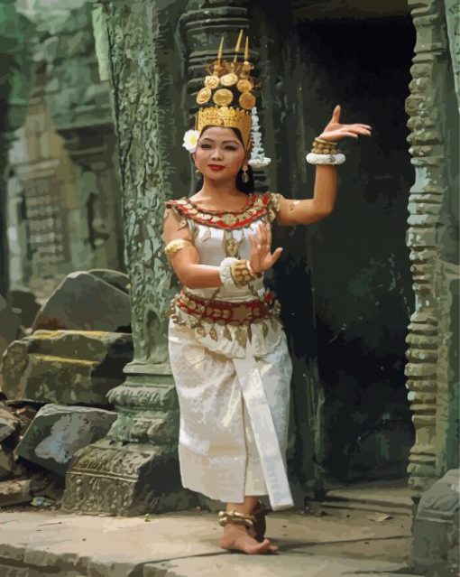 Asia Cambodia Dancer Diamond Painting