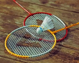 Badminton Rackets And Shuttlecock Diamond Painting