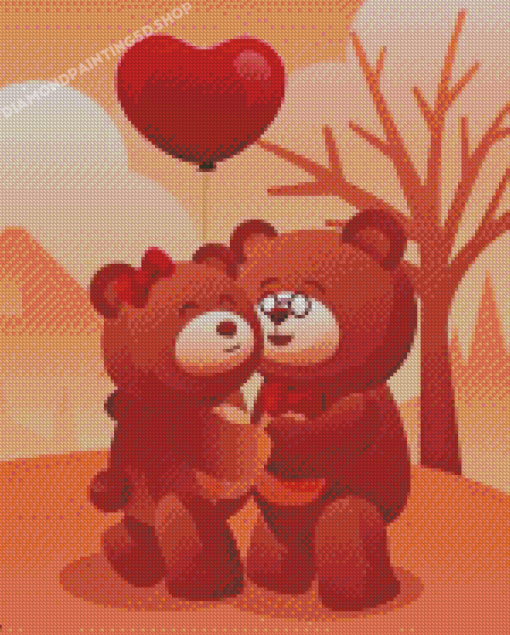 Bears Of Love Diamond Paintings