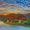 Bhutan Punakha Dzong Palace Diamond Paintings