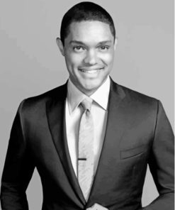 Black And White Trevor Noah In Suit Diamond Painting