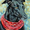 Black Greyhound Dog Diamond Painting