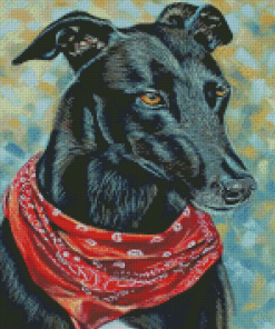 Black Greyhound Dog Diamond Paintings