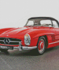 Black And Red Mercedes 300SL Diamond Paintings
