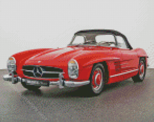 Black And Red Mercedes 300SL Diamond Paintings