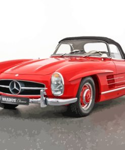 Black And Red Mercedes 300SL Diamond Painting