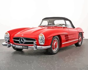 Black And Red Mercedes 300SL Diamond Painting