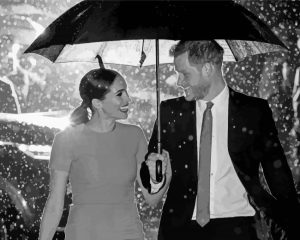 Black And White Harry And Meghan Diamond Painting