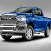 Blue Pickup Ram Truck Diamond Painting