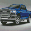 Blue Pickup Ram Truck Diamond Paintings