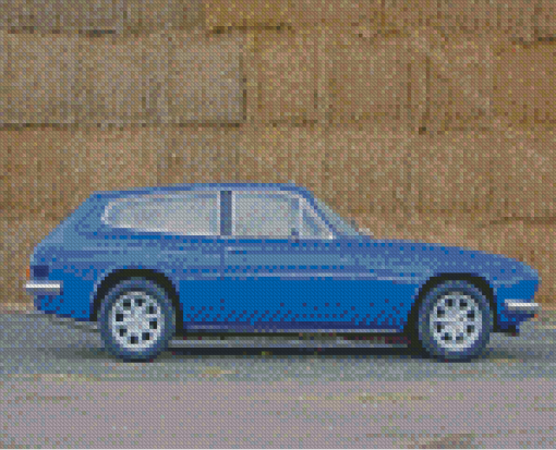 Blue Reliant Scimitar Car Diamond Paintings