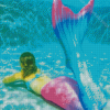 Blue And Pink Mermaid Tail Diamond Paintings