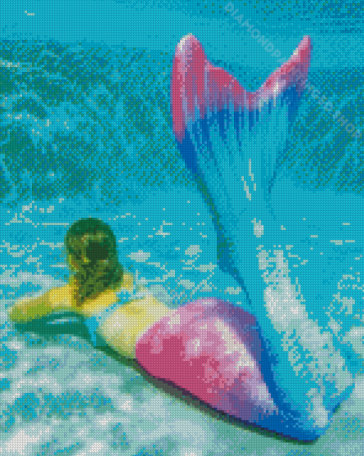 Blue And Pink Mermaid Tail Diamond Paintings