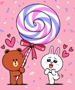 Brown And Cony Diamond Painting
