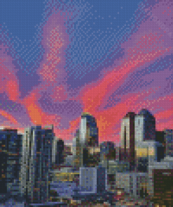 Calgary Canada Sunset Diamond Paintings