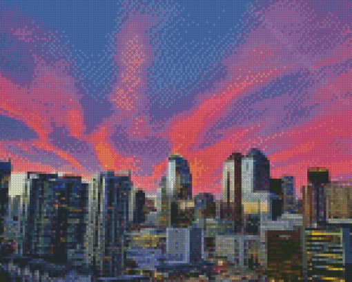 Calgary Canada Sunset Diamond Paintings