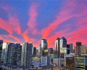 Calgary Canada Sunset Diamond Painting