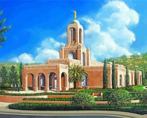 Newport Beach California Temple Diamond Painting