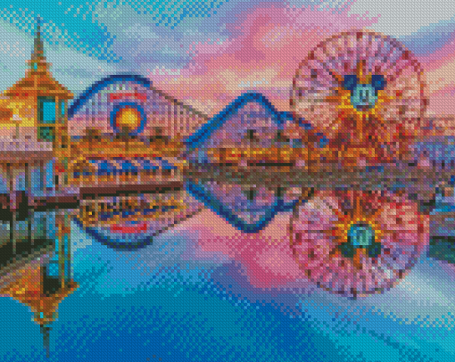 California Adventure Park At Sunset Diamond Paintings