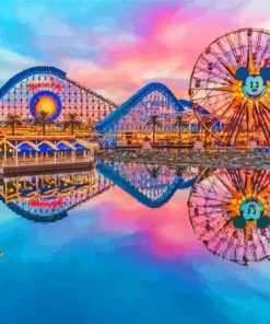 California Adventure Park At Sunset Diamond Painting