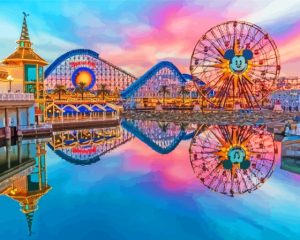 California Adventure Park At Sunset Diamond Painting