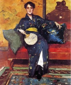 Chase William Merritt The Blue Kimono Diamond Painting