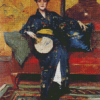 Chase William Merritt The Blue Kimono Diamond Paintings