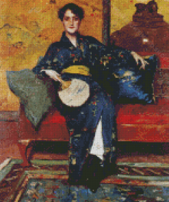 Chase William Merritt The Blue Kimono Diamond Paintings