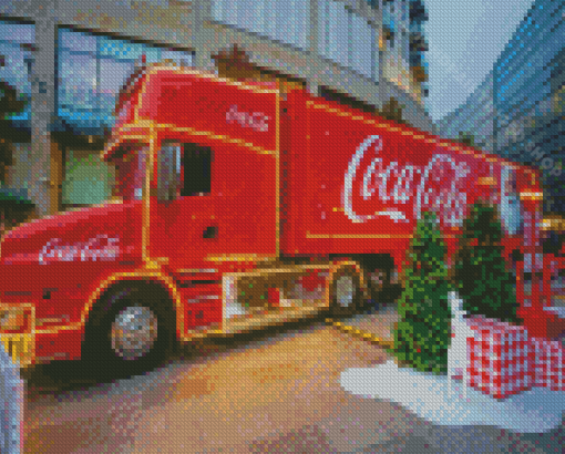 Christmas Cola Truck Diamond Paintings