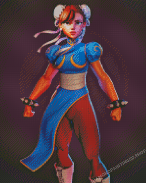 Chun li Street Fighter Anime Character Diamond Paintings