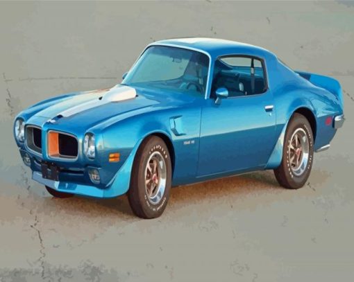 Classic 1970 Firebird Blue Car Diamond Painting