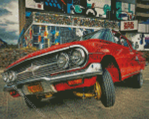 Classic Lowrider Car Diamond Paintings