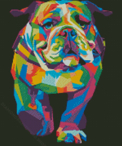 Colorful American Bulldog Diamond Paintings