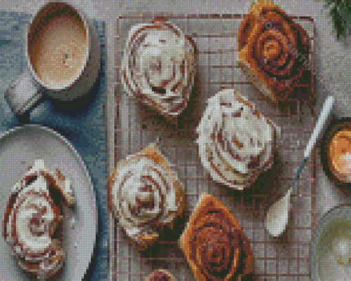 Delicious Cinnamon Roll Diamond Paintings