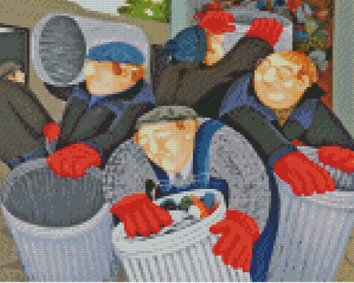 Dustbinmen Beryl Cook Diamond Paintings