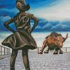 Fearless Girl And Bull Diamond Paintings