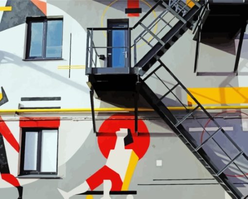 Fire Escape Stairs Diamond Painting