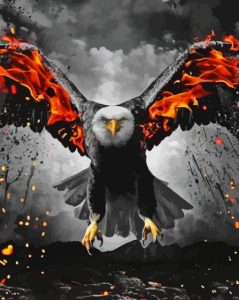 Fire Fantasy Eagle Diamond Painting