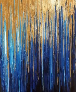 Gold And Blue Art Diamond Painting