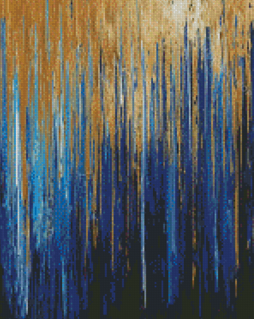 Gold And Blue Art Diamond Paintings