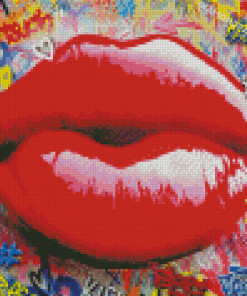 Graffiti Lips Diamond Paintings