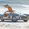 Grey Mercedes Sl 300 In Desert Diamond Painting