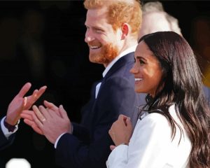 Harry And Meghan Markle Side Profile Diamond Painting