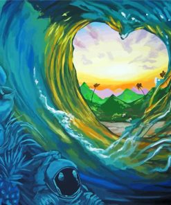 Heart Wave Diamond Painting