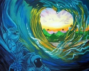 Heart Wave Diamond Painting