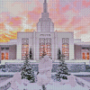 Idaho Falls Temple In Snow Diamond Paintings