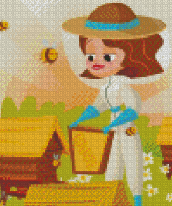 Illustration Woman With Bees Diamond Paintings