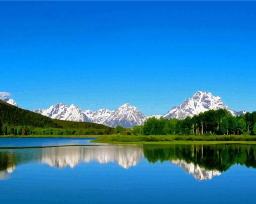 Jackson Lake Grand Teton Diamond Painting