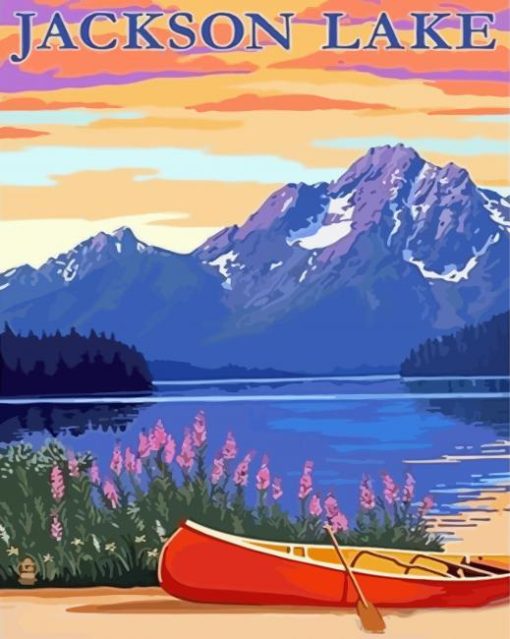 Jackson Lake Poster Diamond Painting